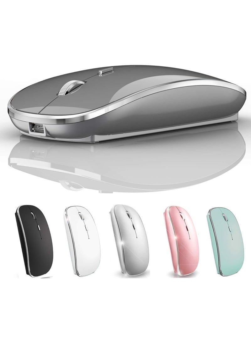 Wireless mouse suitable for laptops and desktops - gray